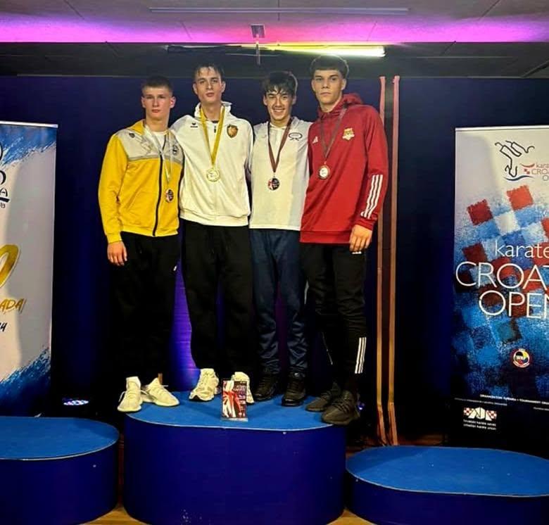 Каратеци на клуб „Цанев“ с четири златни медала на Croatia Karate Open 2026